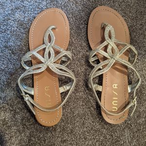 Sparkly Gold Sandals Size 8.5 Like Nee